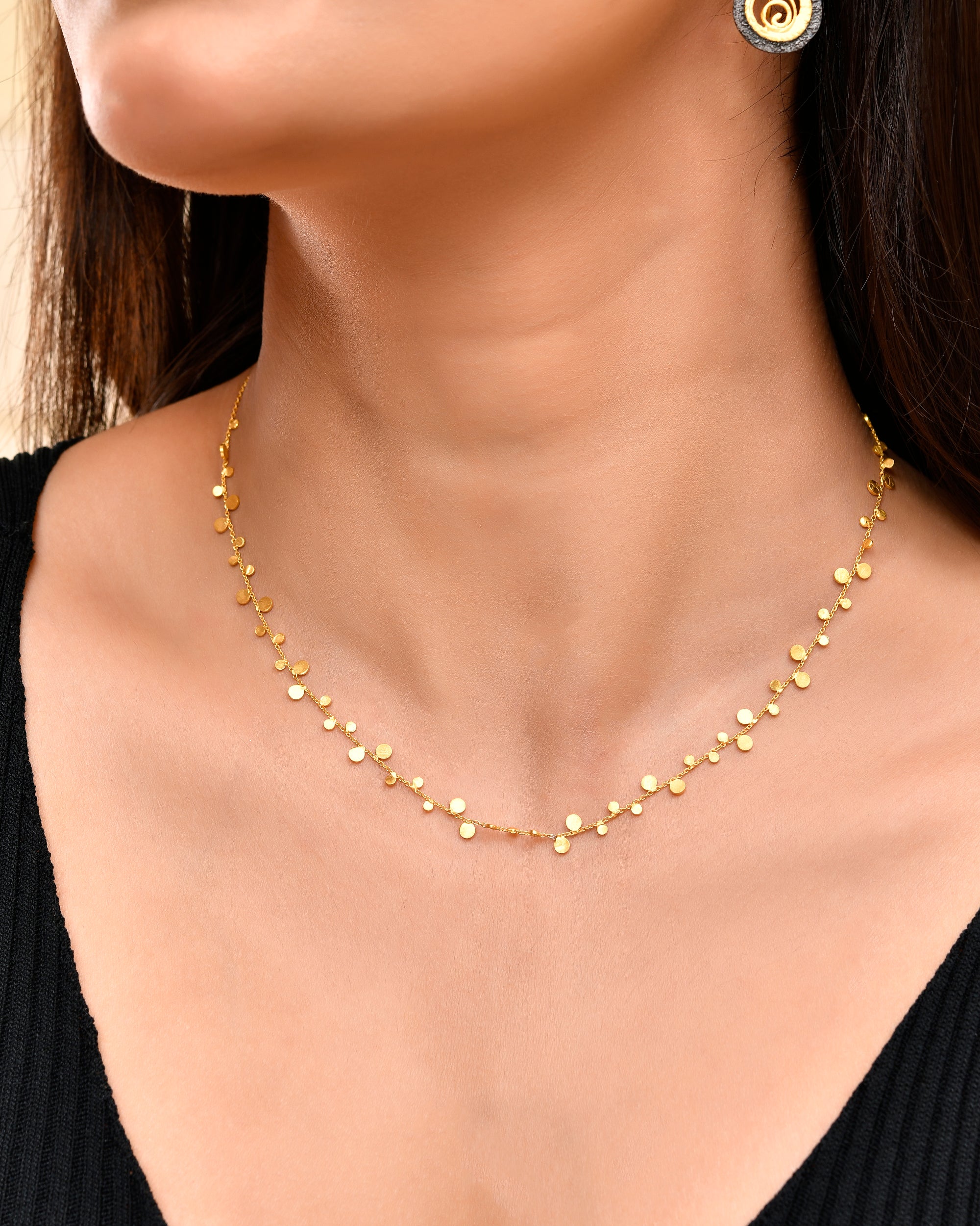 Adjustable Gold Dot Necklace