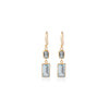 Blue Topaz Rectangular Earrings