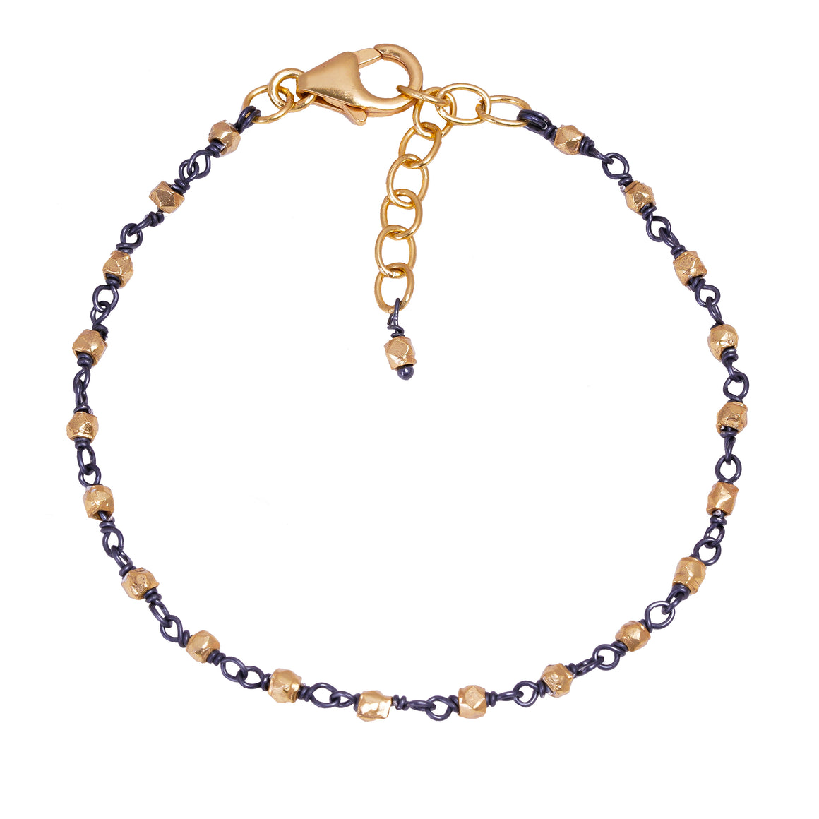 TwoTone Gold Bead Bracelet