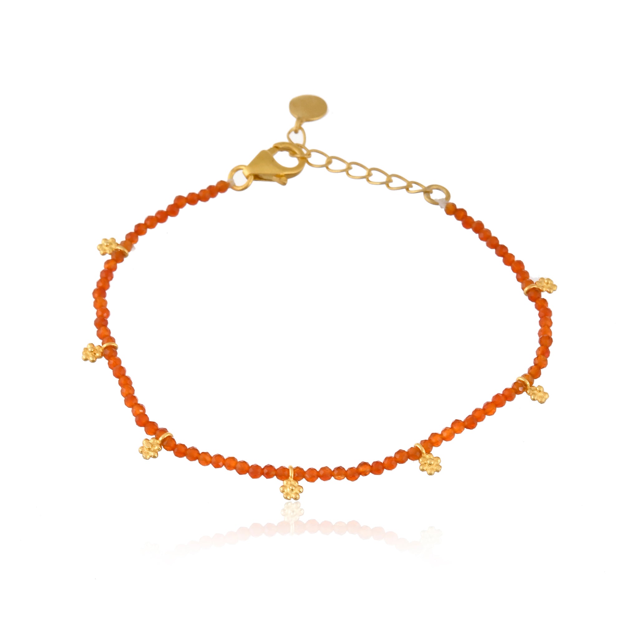 Red Onyx Charm Bracelet