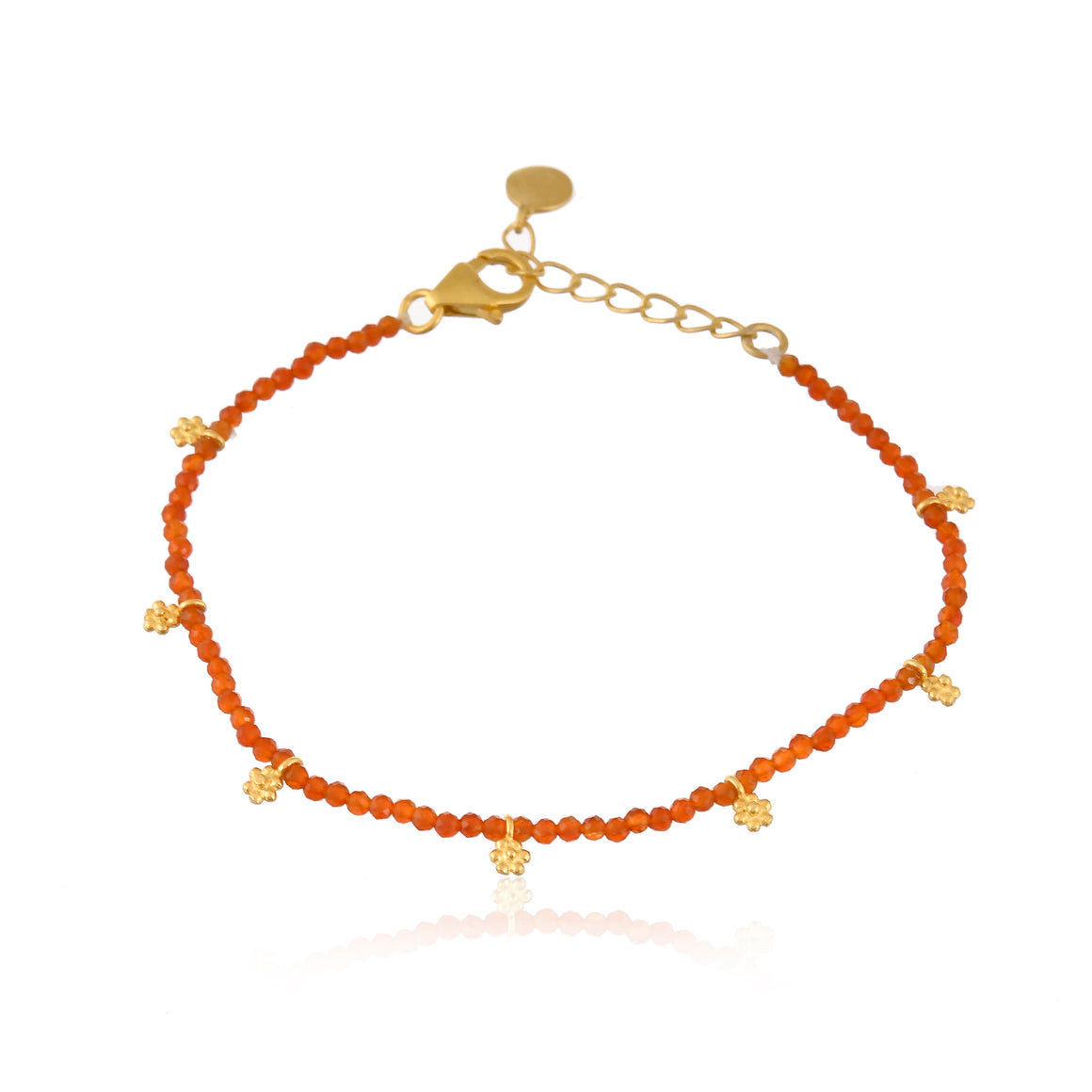 Red Onyx Charm Bracelet