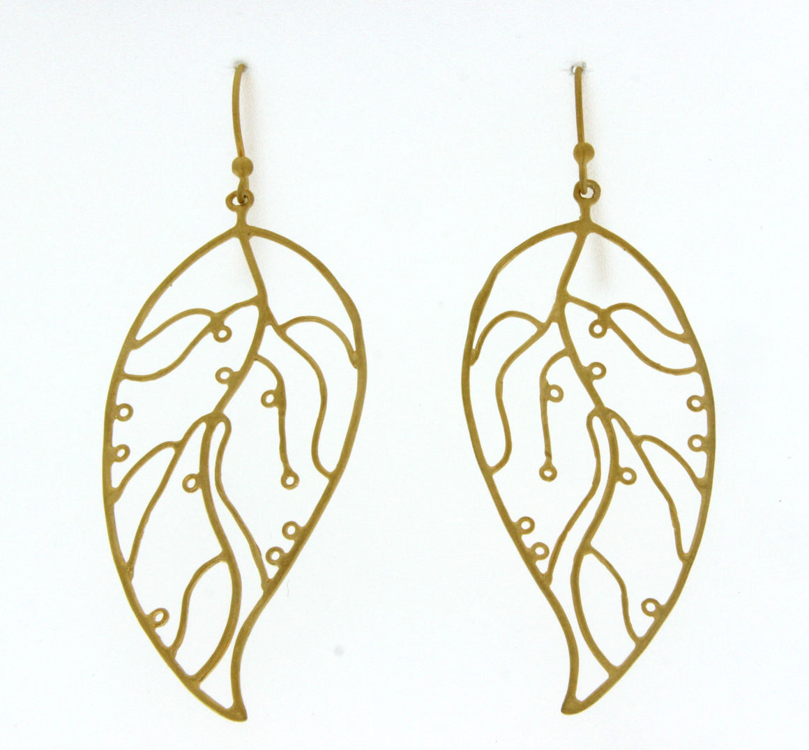 Leafy Gold Elegance Earrings