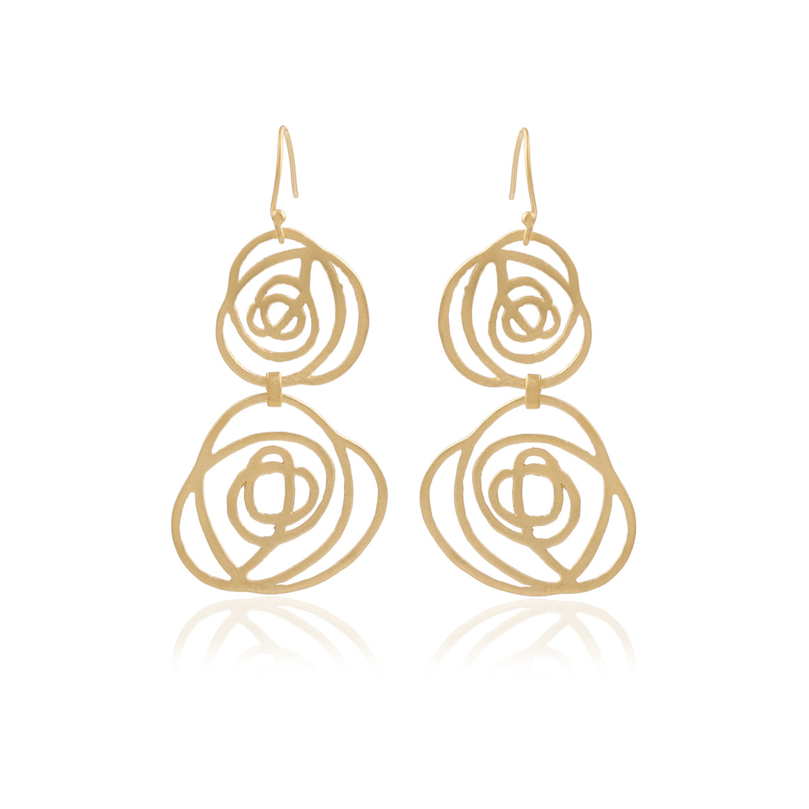 Two Roses in Gold