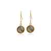 Checker Cut Labradorite Drop Earrings