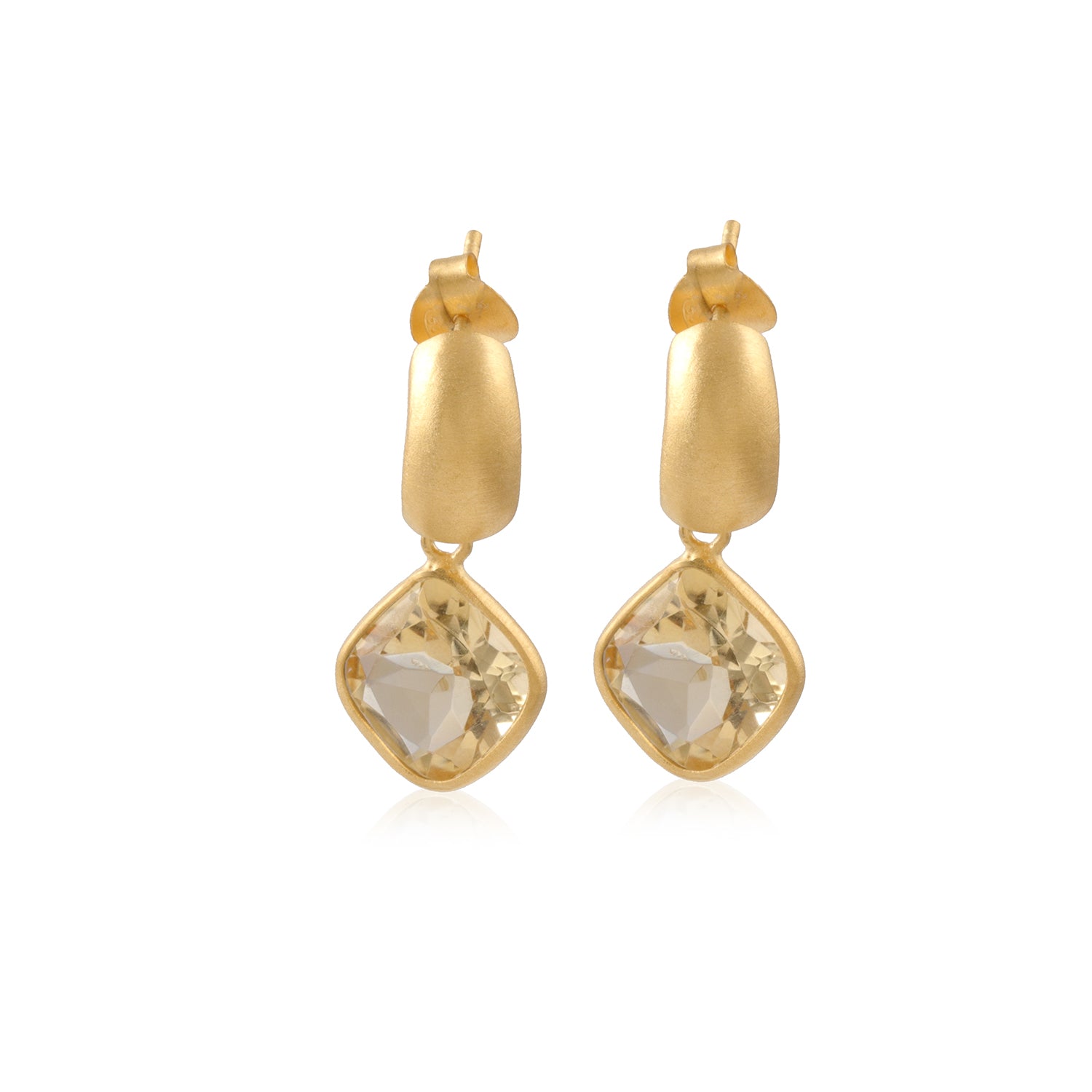 Sofia Bar Drop Earrings in Citrine