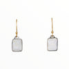 Rainbow Moonstone Rectangle in a Two tone Post & Hook