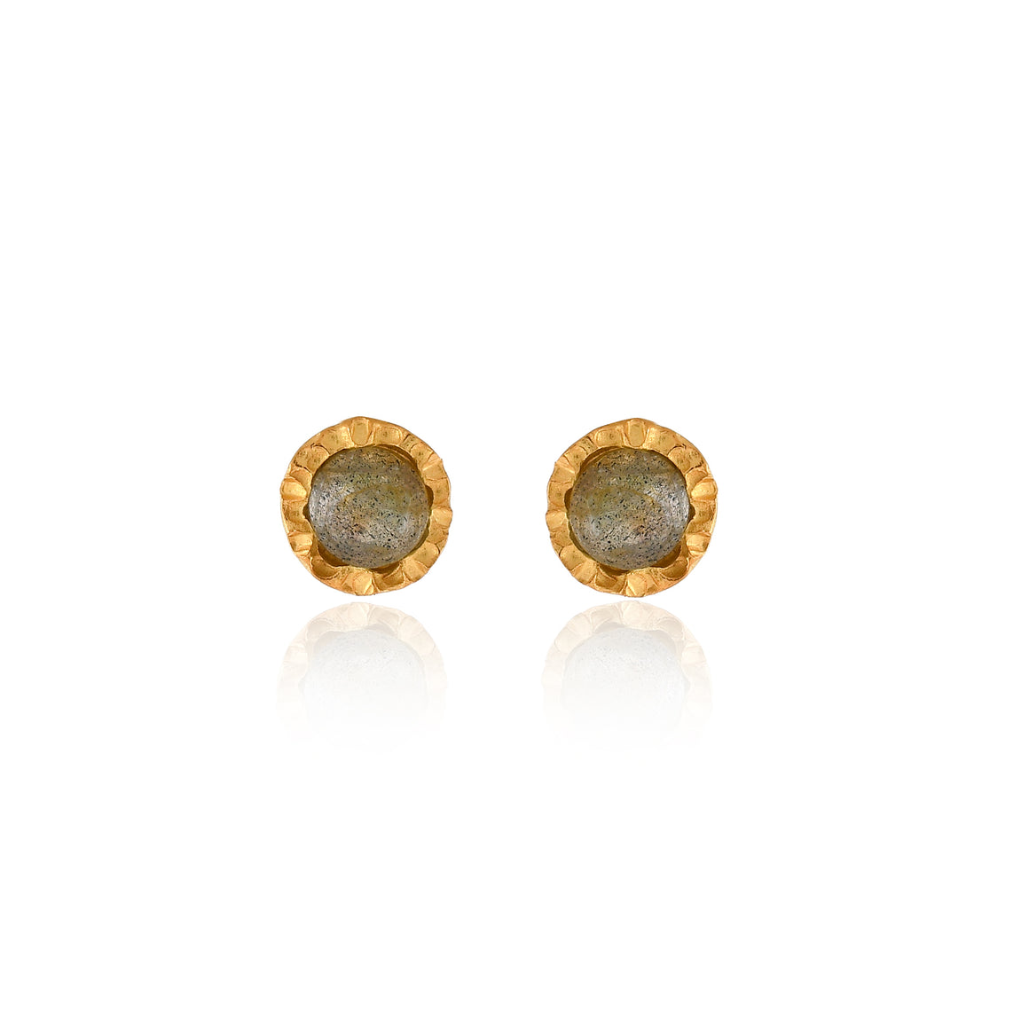 Faceted Labradorite Bezel Studs