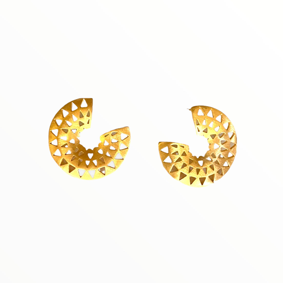 Three Quarter Circle Cut Out Design in Gold
