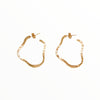 Matt Gold Curly Hoop Earrings