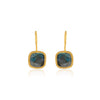 Checker Cut Labradorite Drop Earrings