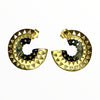 Three Quarter Circle Cut Out Design in Gold and Rhodium