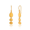 Matt Gold Pebble Tier Earrings