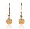 Tranquil Gold Turquoise Earrings