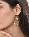 Pear Shaped Two Tone Earrings