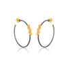 Two Tone Hoop with Gold Dots