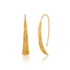 Matt Gold Wave Design Earrings