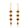 Garnet Gold Bezel Earrings