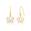 Gold Lotus on a French Hook