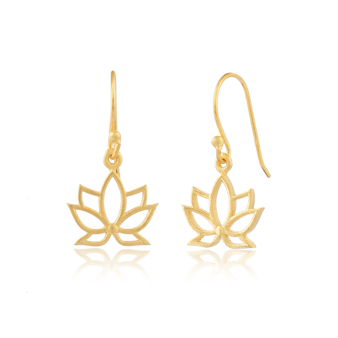 Gold Lotus on a French Hook