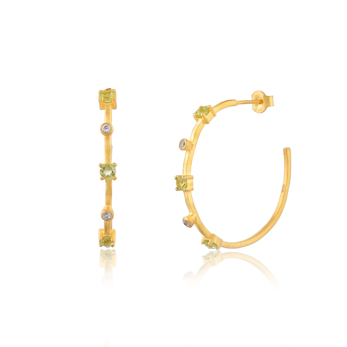 Peridot Topaz Hoops.