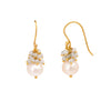 Pearl and Aquamarine Bead Earrings