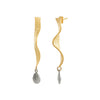 Midnight Contrast – Black & Gold Earrings