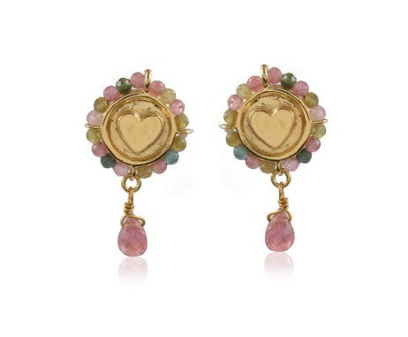 Heart Earring Tourmaline