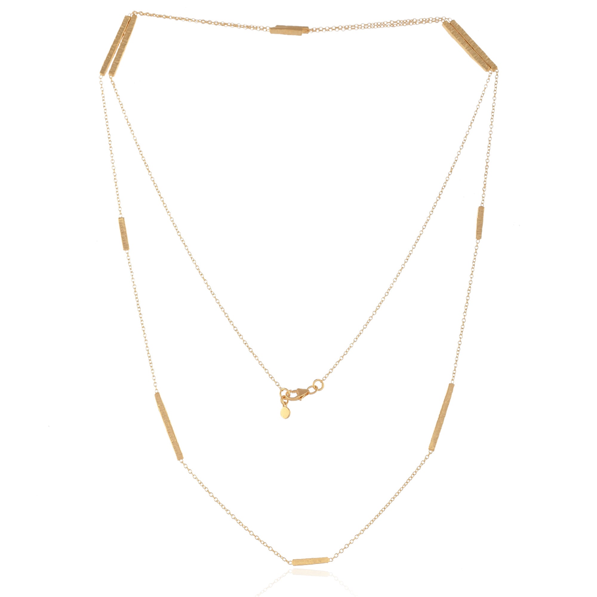 Gold chain with bars