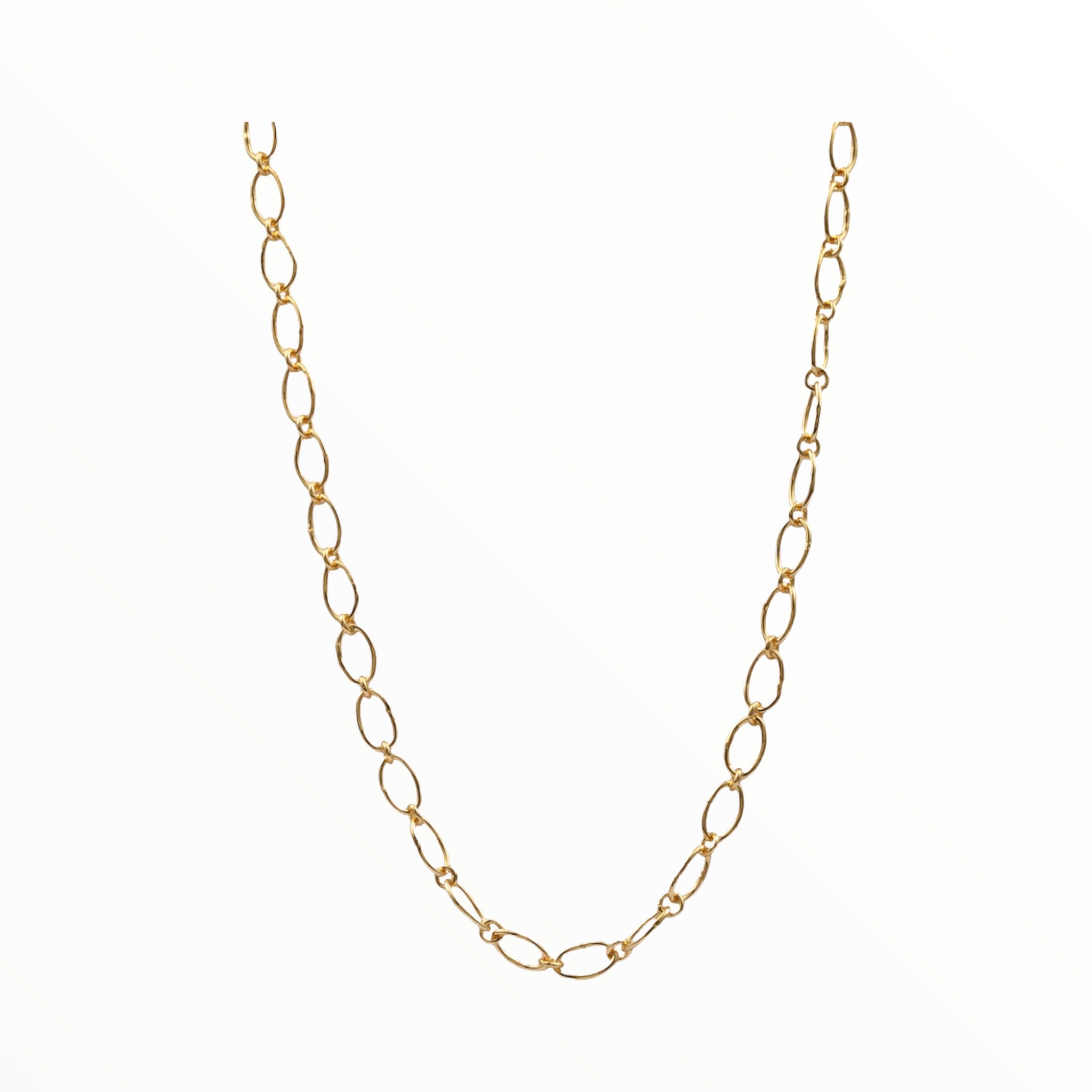 Gold heavy oval links