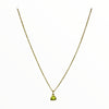 Triangle Faceted Peridot Pendant and chain