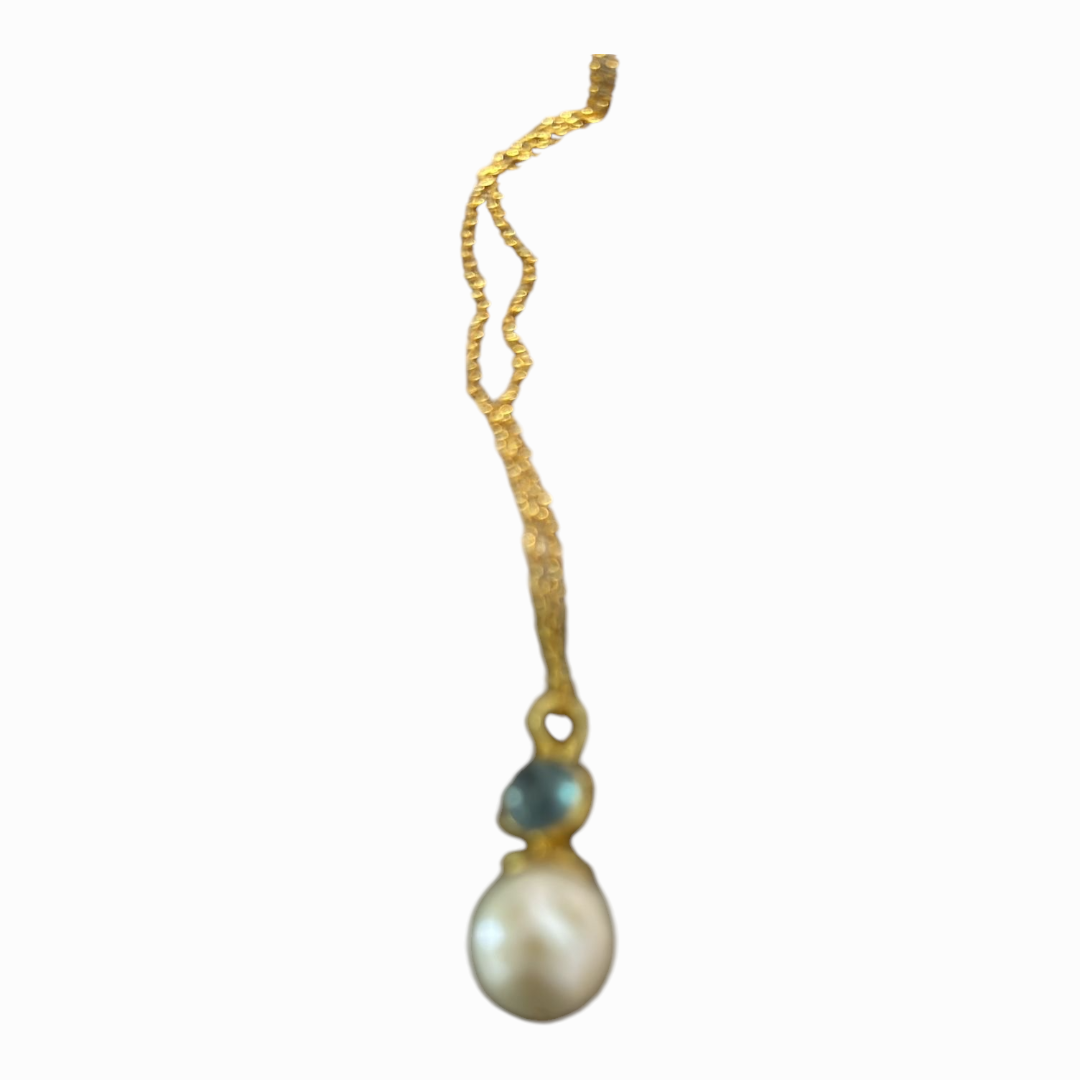 Aquamarine and Pearl Necklace