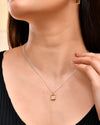 Green Amethyst Pendant Necklace