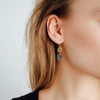Manjusha Jewels Earrings Mystic Square Earrings in Labradorite